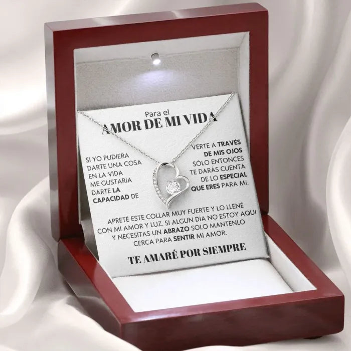 Collar "Amor de mi vida" Con caja y dedicatoria