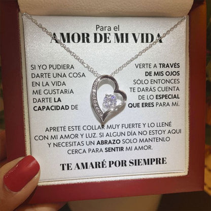 Collar "Amor de mi vida" Con caja y dedicatoria