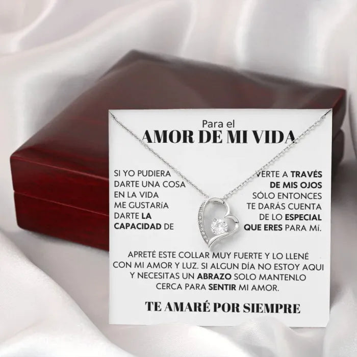 Collar "Amor de mi vida" Con caja y dedicatoria
